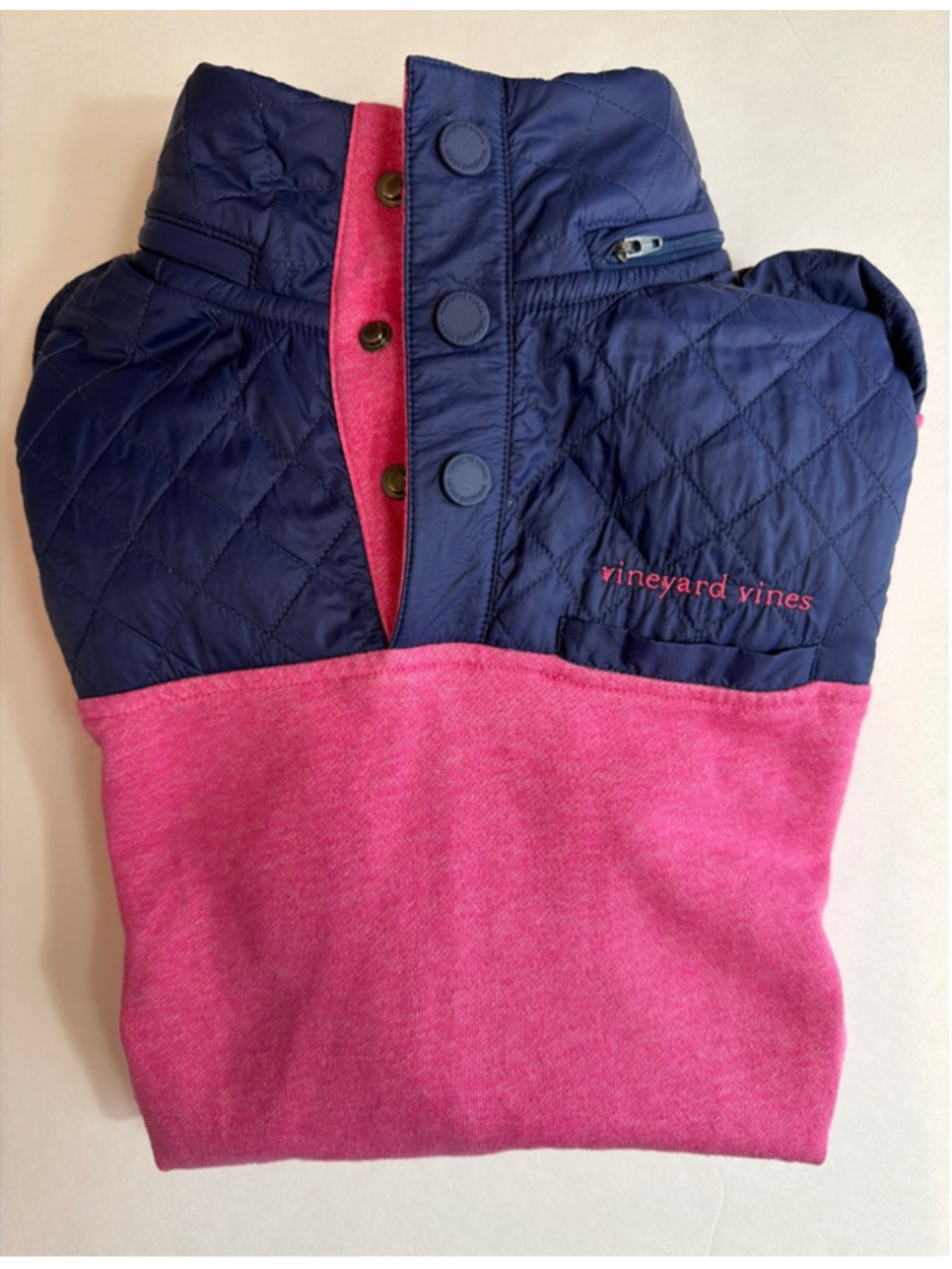 Vineyard Vines Performance Pullover Fleece Convertible Hood S Athleisure - Picture 9 of 10